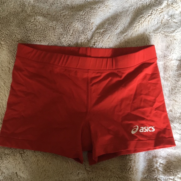 Asics Pants - Red Asics Volleyball/Athletics Shorts